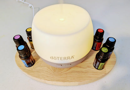 Handcrafted Wooden Essential Oil Diffuser and Oil Display Stand