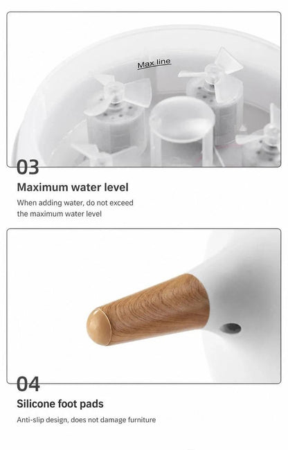 Floating Jellyfish Essential Oil Humidifier, Voice Control Color Light, Cozy Bedroom Sleep Aid