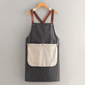 Apron - Kitchen Apron - Waterproof and Stain Resistant - Professional Cooking Apron - With Pockets and Removable Towels - Apron for Women and Men - Black